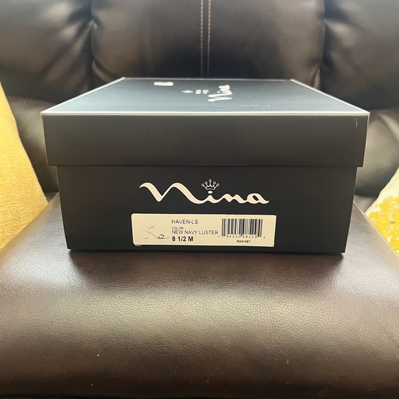 Nina Women's Haven Block Heel Dress Sandals – Size 8 1/2 M - Navy - Picture 8 of 8